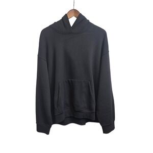 Lululemon Steady State Oversized Hoodie Womens XL Black Cotton Fleece NWT
